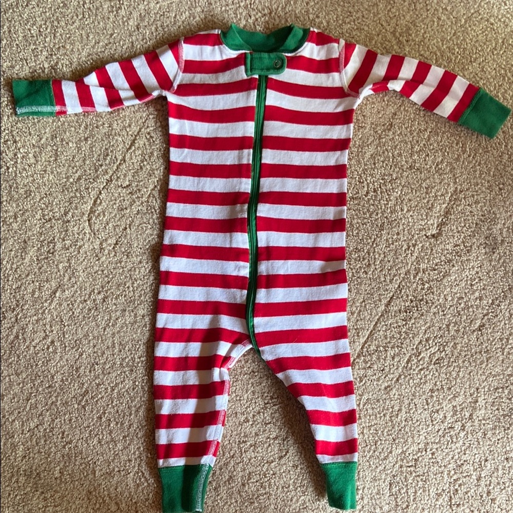 Striped Red and Green Kids One Piece